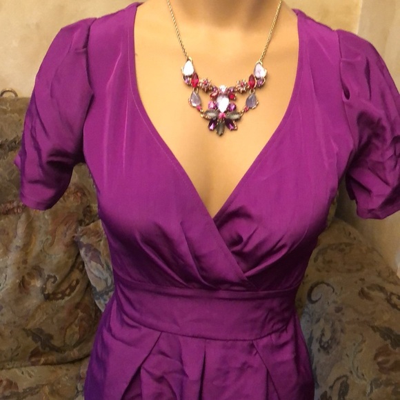 ASOS cut open back purple tulip cocktail dress - Picture 3 of 7
